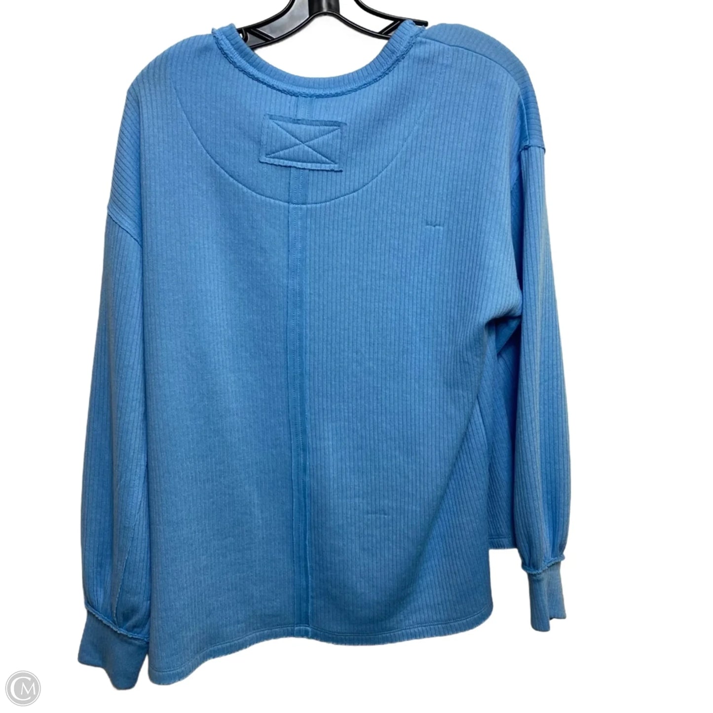Top Long Sleeve By Versona In Blue, Size: S