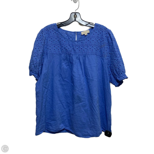 Top Short Sleeve By Loft In Blue, Size: Xl