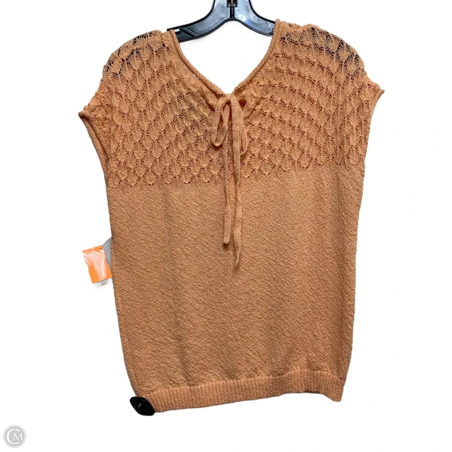 Top Sleeveless By Blu Pepper In Orange, Size: L