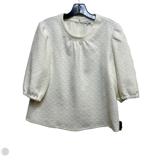 Top Short Sleeve By Voy In Cream, Size: M