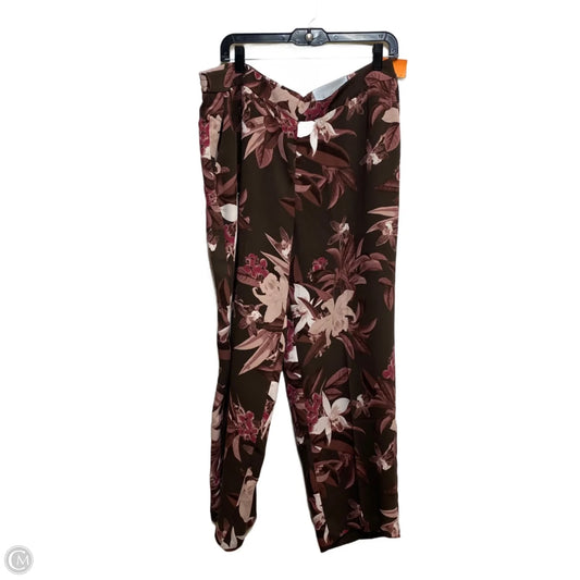 Pants Wide Leg By Chicos In Brown & Pink, Size: 14
