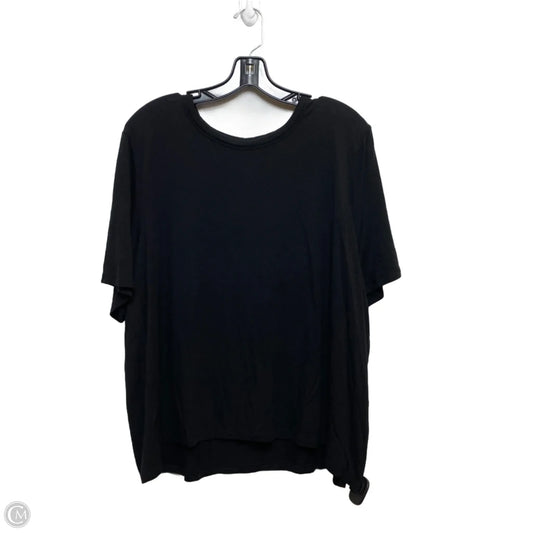 Athletic Top Short Sleeve By Athleta In Black, Size: Xl