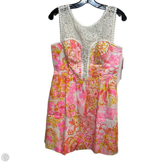 Dress Designer By Lilly Pulitzer In Orange & Pink, Size: M