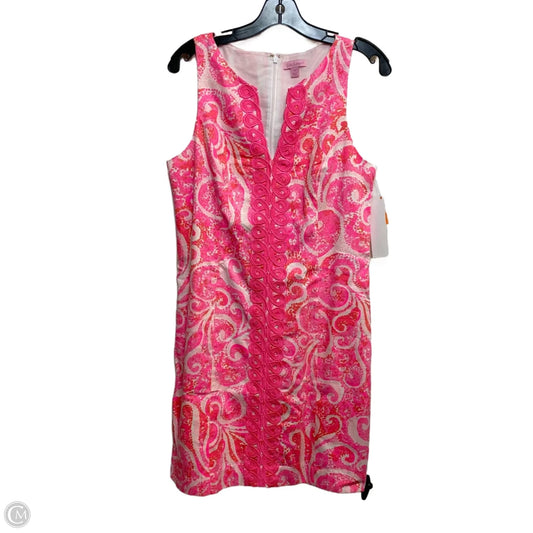 Dress Designer By Lilly Pulitzer In Pink & White, Size: M