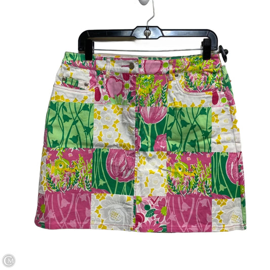 Skirt Designer By Lilly Pulitzer In Green & Pink, Size: M