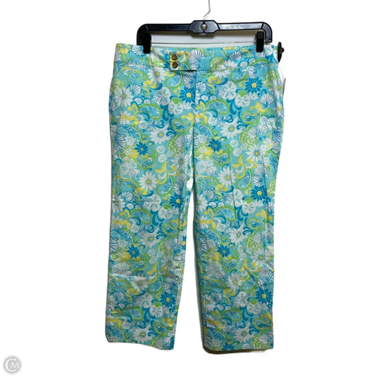 Pants Designer By Lilly Pulitzer In Blue & Green, Size: 10