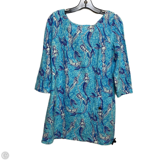 Dress Designer By Lilly Pulitzer In Blue & White, Size: M