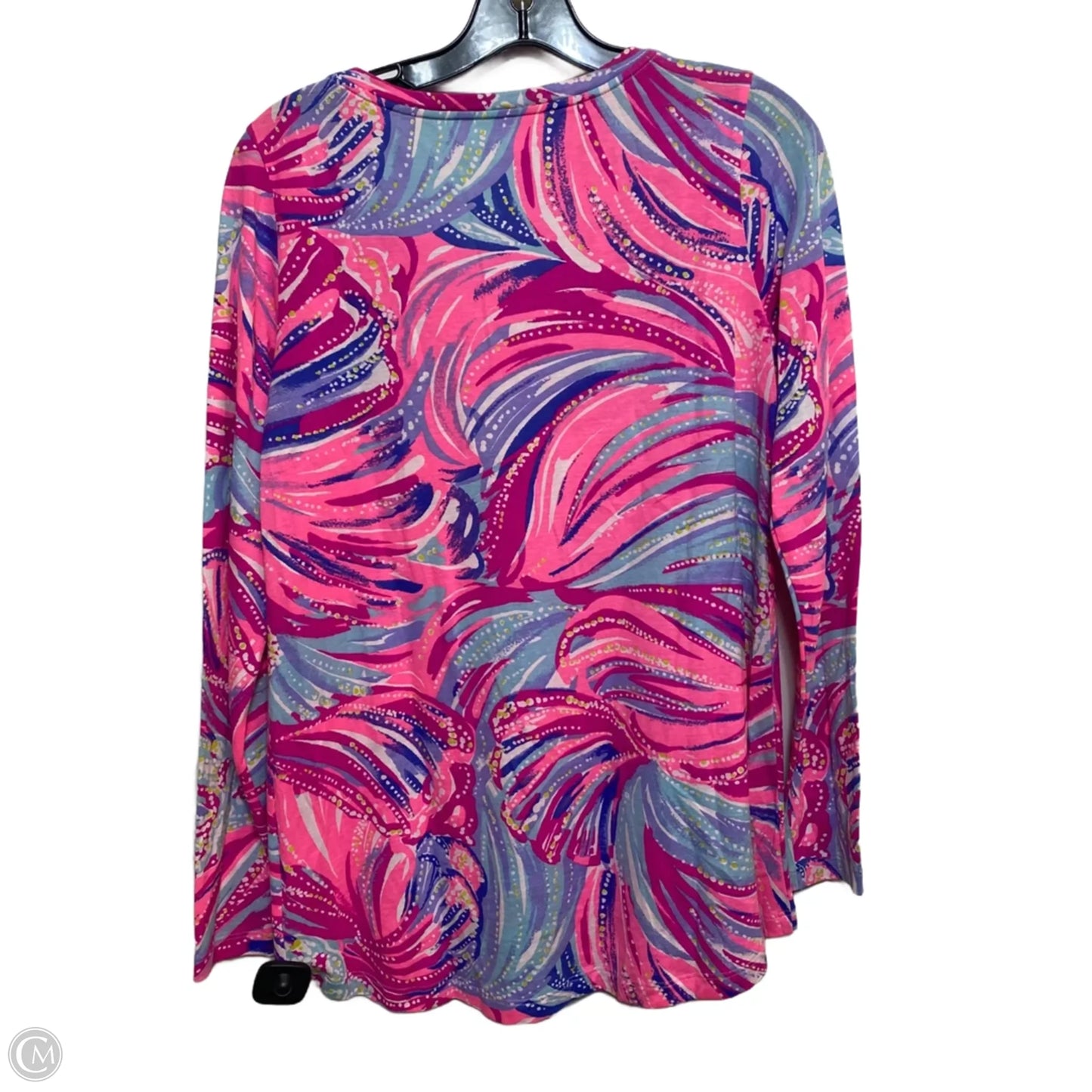 Top Long Sleeve Designer By Lilly Pulitzer In Pink & Purple, Size: S