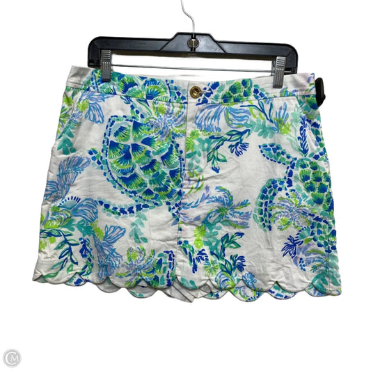 Skort Designer By Lilly Pulitzer In Green & White, Size: M