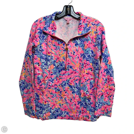 Top Long Sleeve Designer By Lilly Pulitzer In Pink & Purple, Size: S