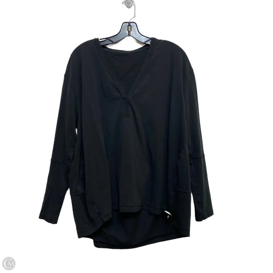 Athletic Top Long Sleeve Crewneck Designer By Lululemon In Black, Size: L