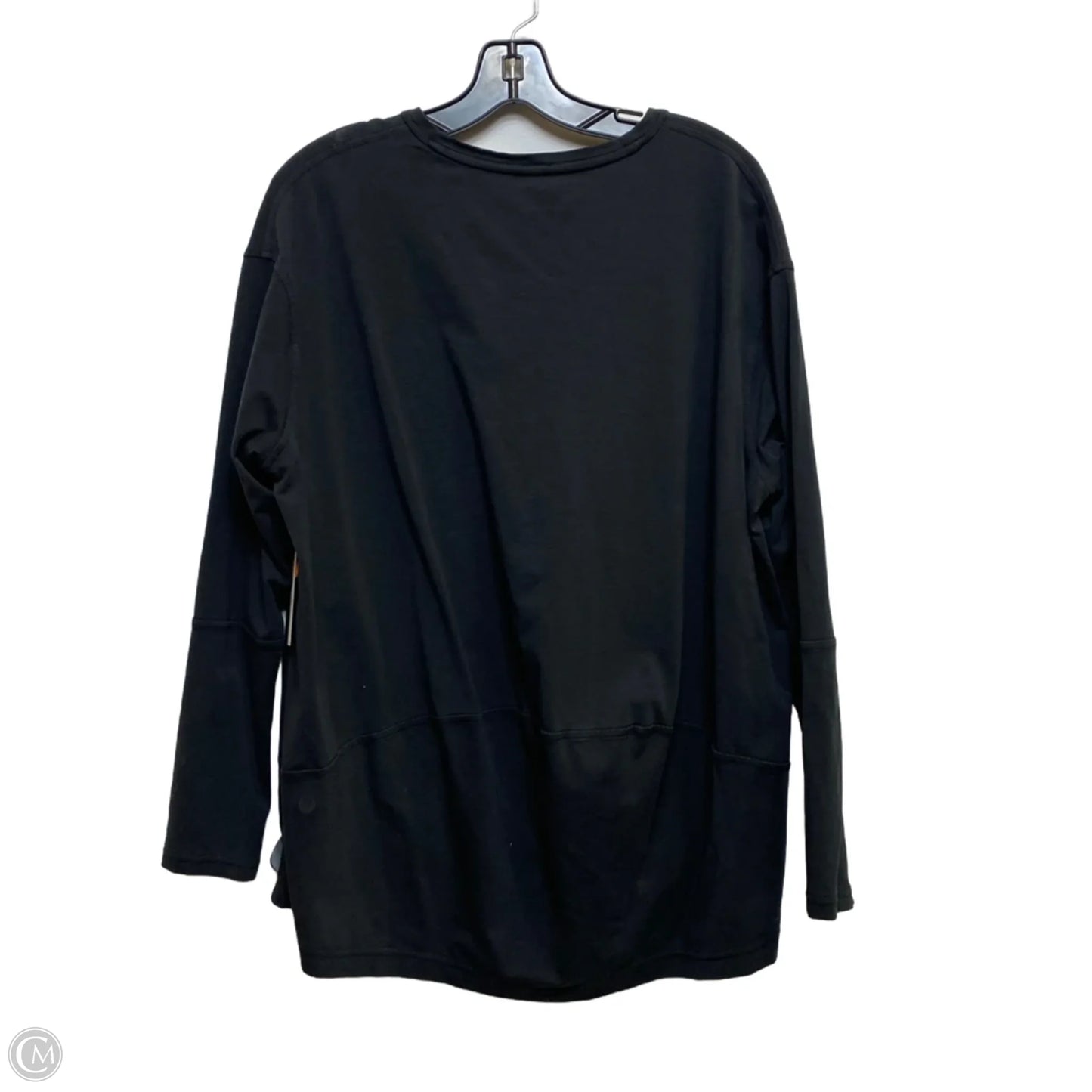Athletic Top Long Sleeve Crewneck Designer By Lululemon In Black, Size: L