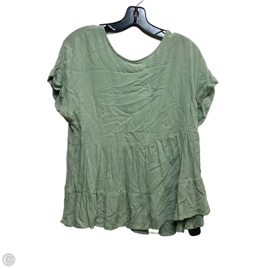 Top Short Sleeve By True Craft In Green, Size: L