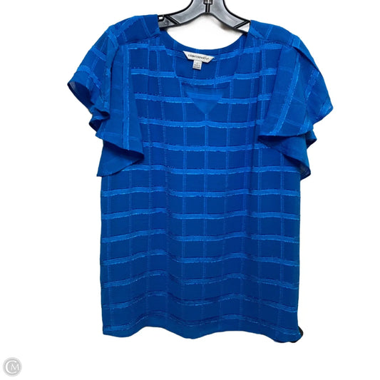 Top Short Sleeve By Counterparts In Blue, Size: L
