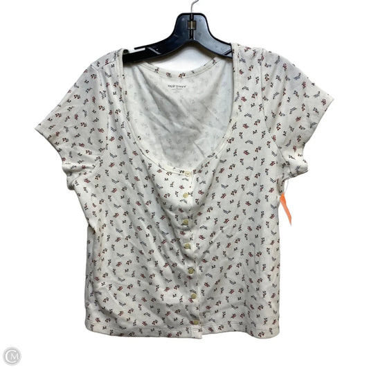 Top Short Sleeve By Old Navy In Cream, Size: Xl