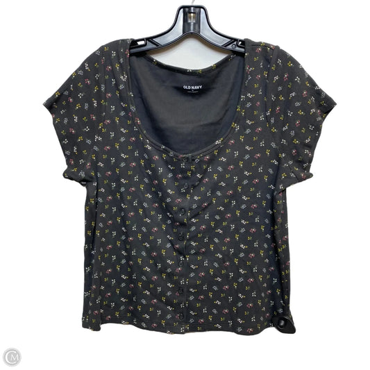 Top Short Sleeve By Old Navy In Grey, Size: Xl