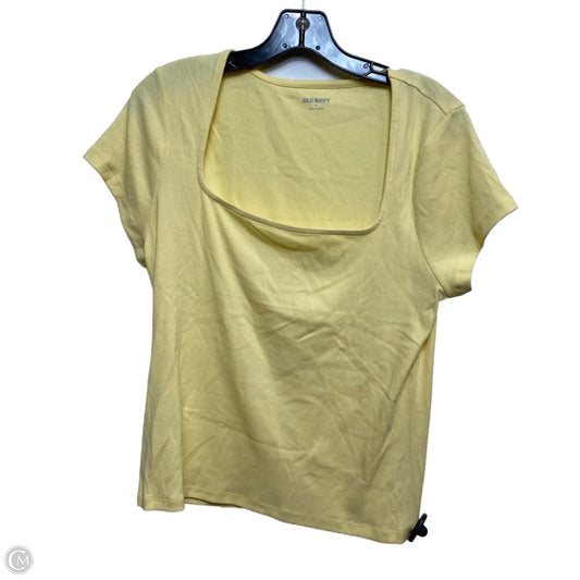 Top Short Sleeve Basic By Old Navy In Yellow, Size: Xl