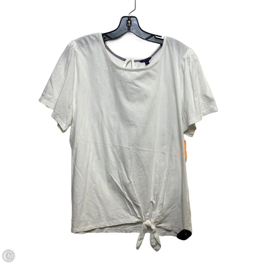 Top Short Sleeve By Nautica In White, Size: Xl
