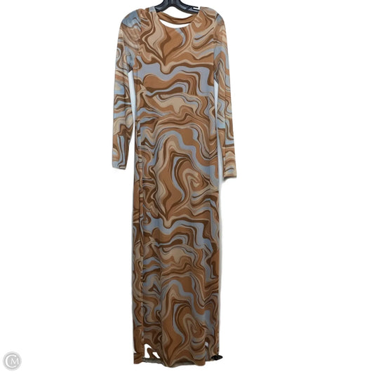 Dress Casual Maxi By Afrm In Blue & Brown, Size: M