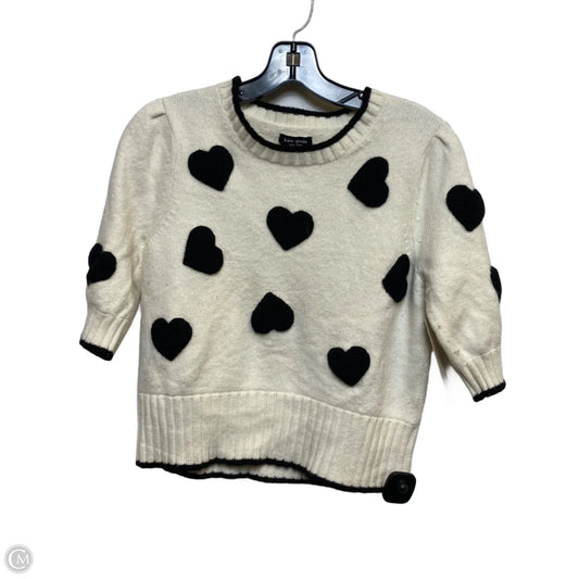Sweater Designer By Kate Spade In Black & Cream, Size: L