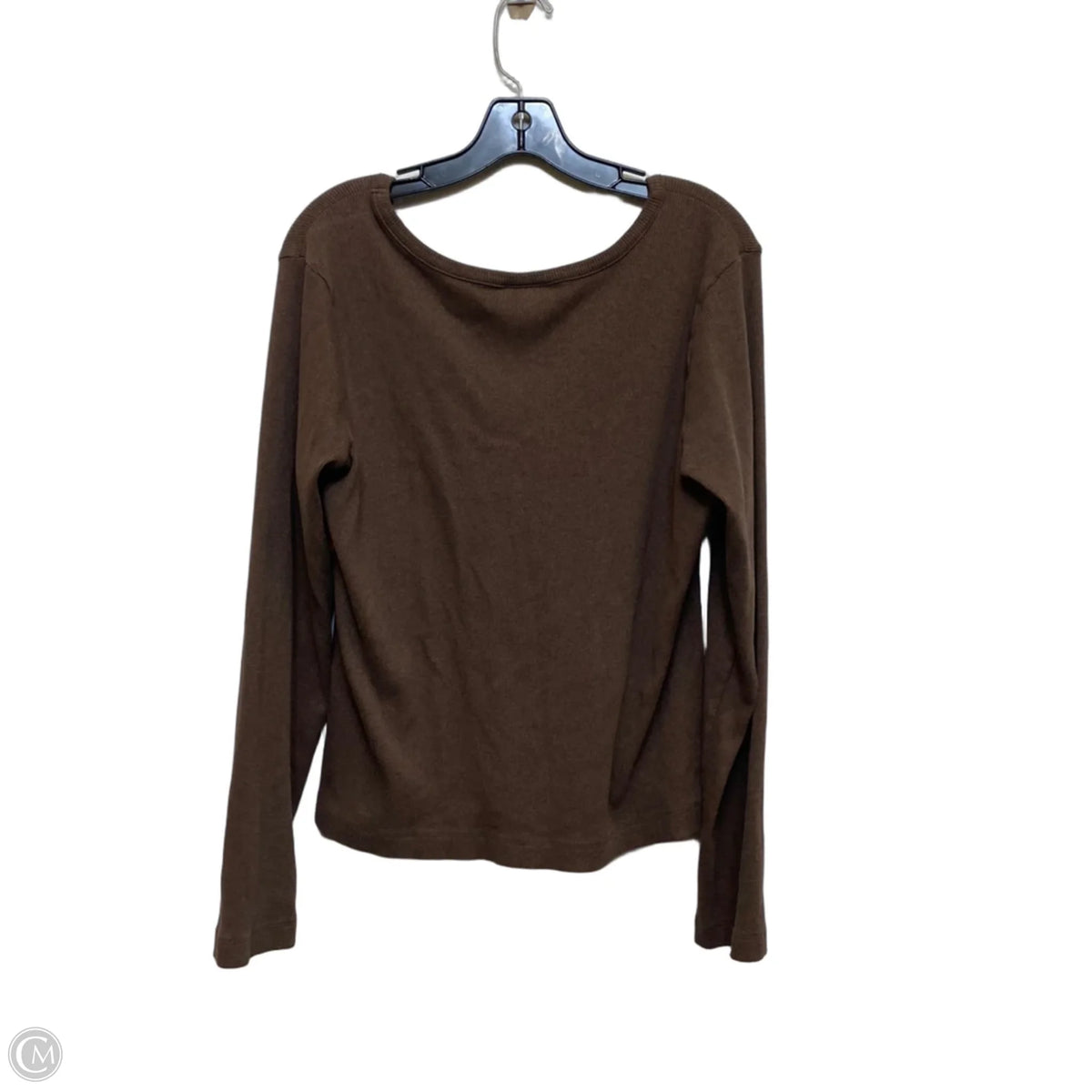 Top Long Sleeve Basic By Universal Thread In Brown, Size: Xxl