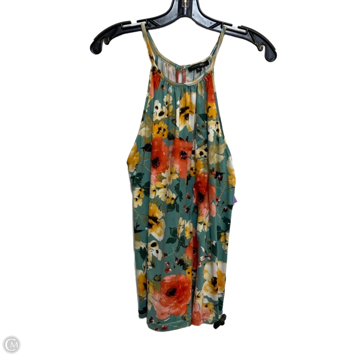 Top Sleeveless By Papermoon In Green & Red, Size: Xl