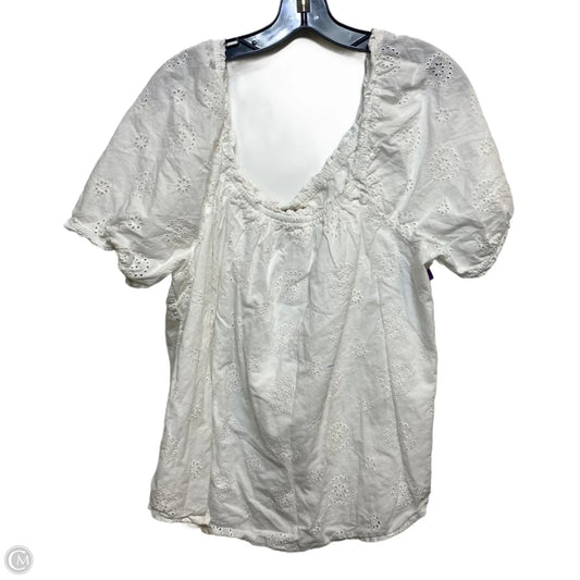 Top Short Sleeve By St Johns Bay In White, Size: Xl