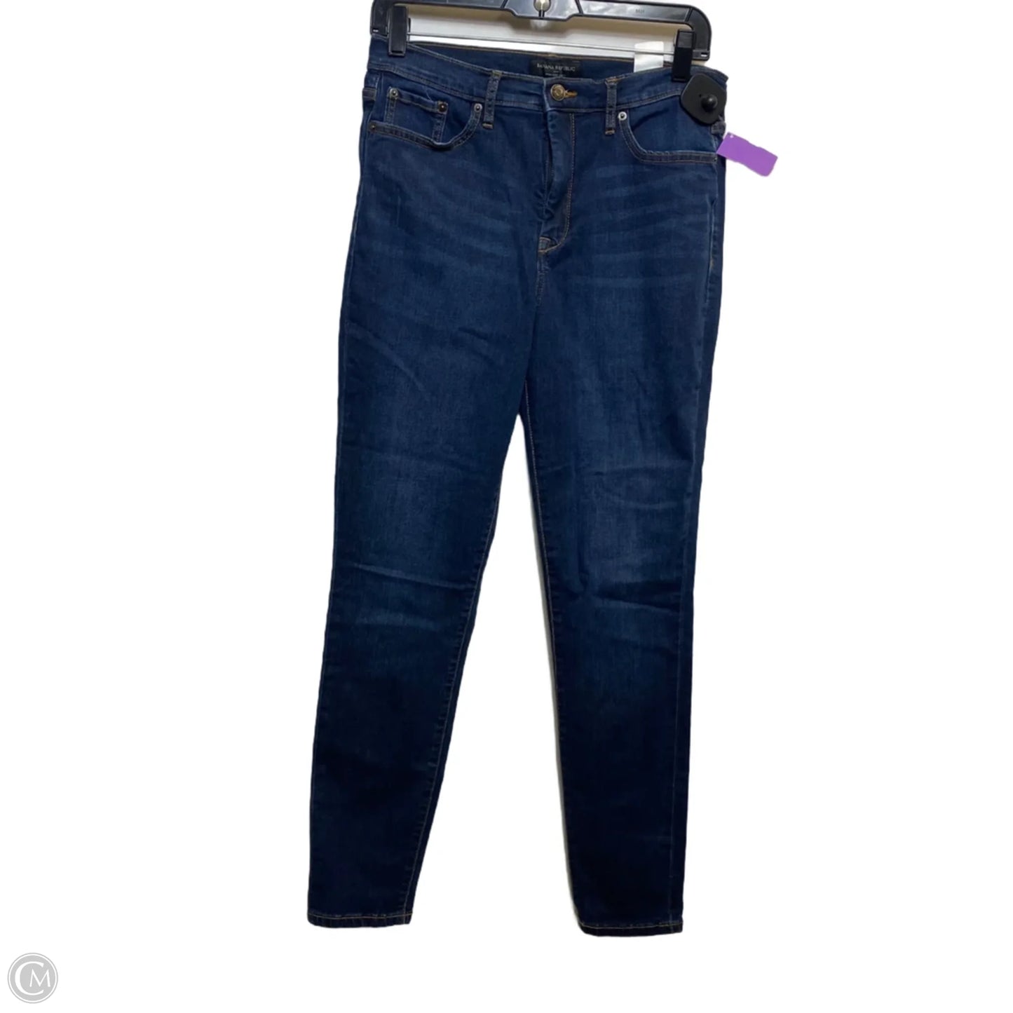 Jeans Skinny By Banana Republic In Blue Denim, Size: 8