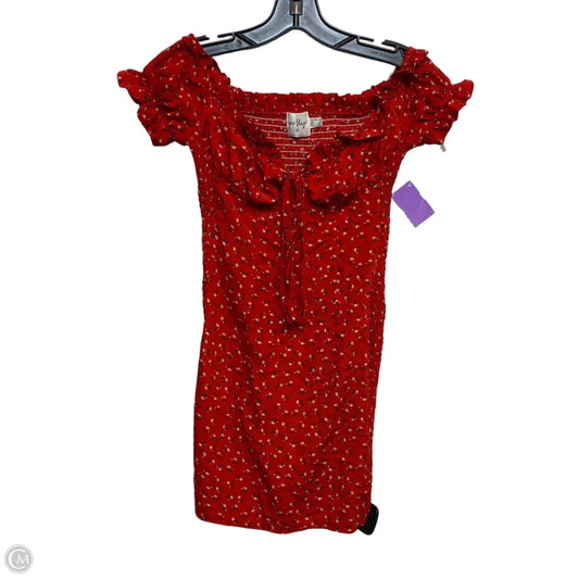 Dress Casual Short By Polly In Red, Size: Xs