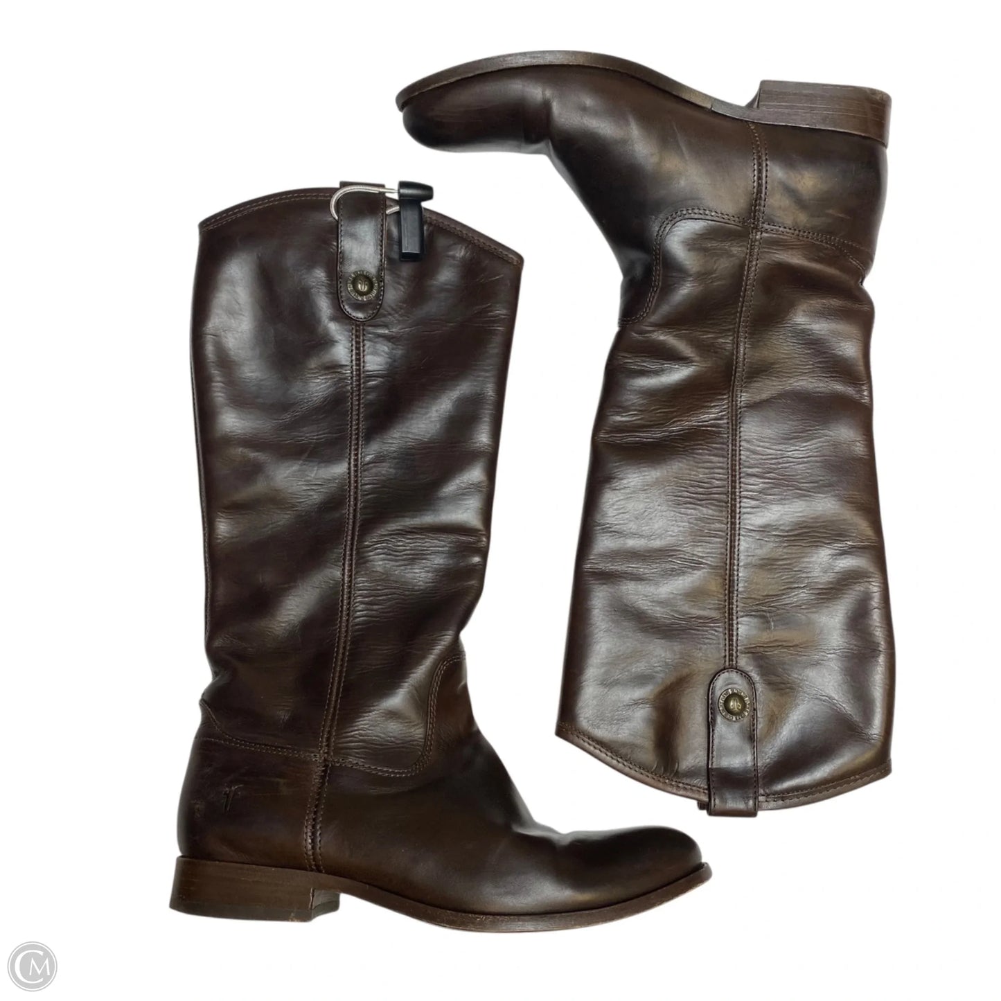 Boots Designer By Frye In Brown, Size: 9.5