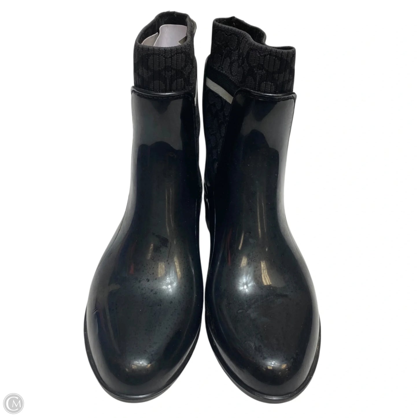 Boots Designer By Coach In Black & Grey, Size: 9