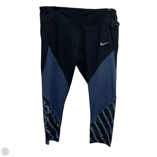 Athletic Leggings Capris By Nike Apparel In Black & Grey, Size: Xl
