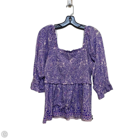 Top Long Sleeve By Crown And Ivy In Purple, Size: L