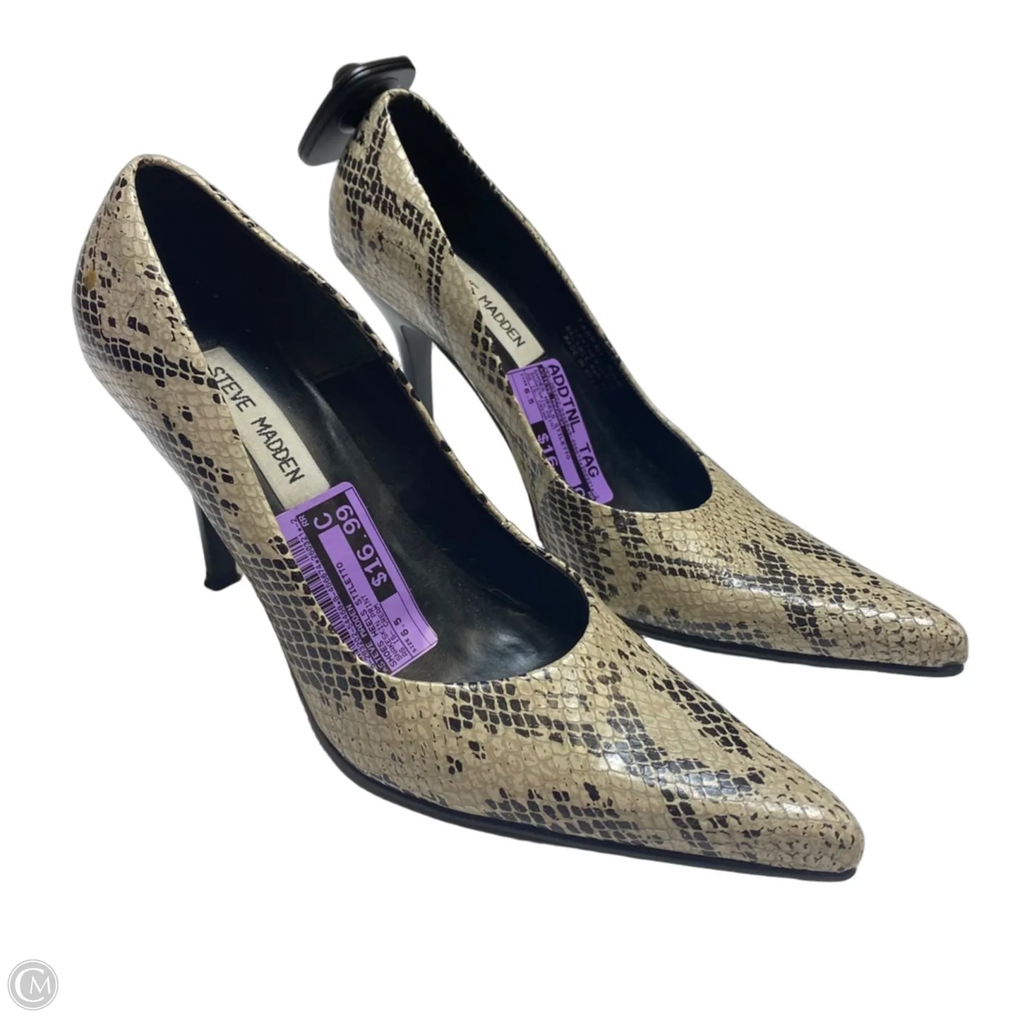 Shoes Heels Stiletto By Steve Madden In Snakeskin Print, Size: 6.5