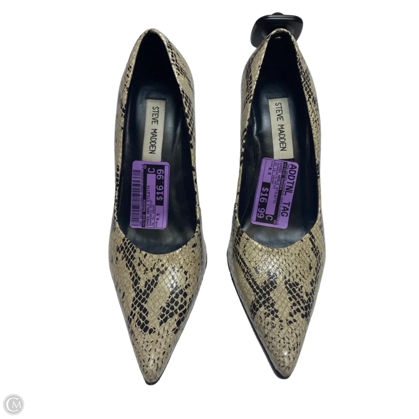 Shoes Heels Stiletto By Steve Madden In Snakeskin Print, Size: 6.5