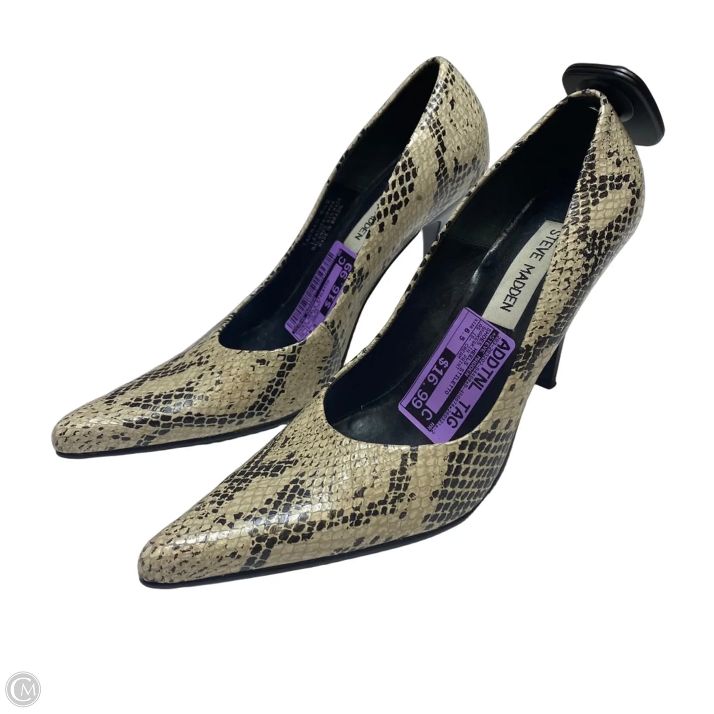 Shoes Heels Stiletto By Steve Madden In Snakeskin Print, Size: 6.5