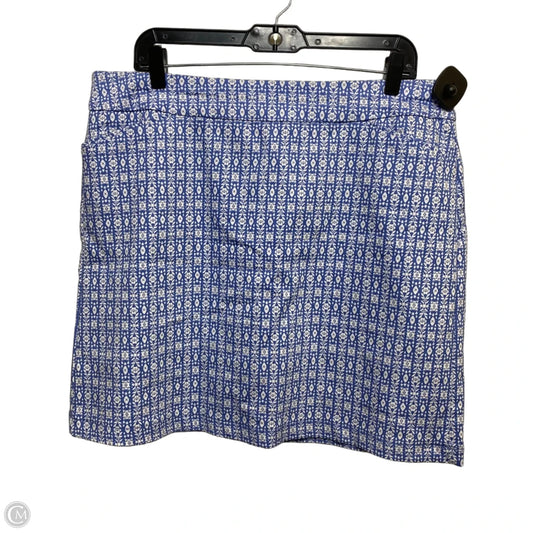 Skort By Croft And Barrow In Blue & White, Size: 14