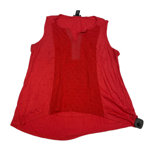 Red Top Sleeveless Rxb, Size Xl