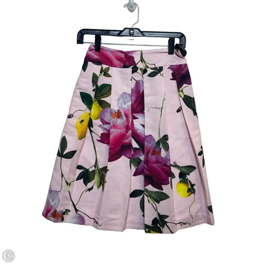 Skirt Designer By Ted Baker In Pink, Size: Xs