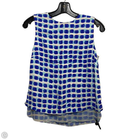 Top Sleeveless Designer By Kate Spade In Blue & White, Size: Xs