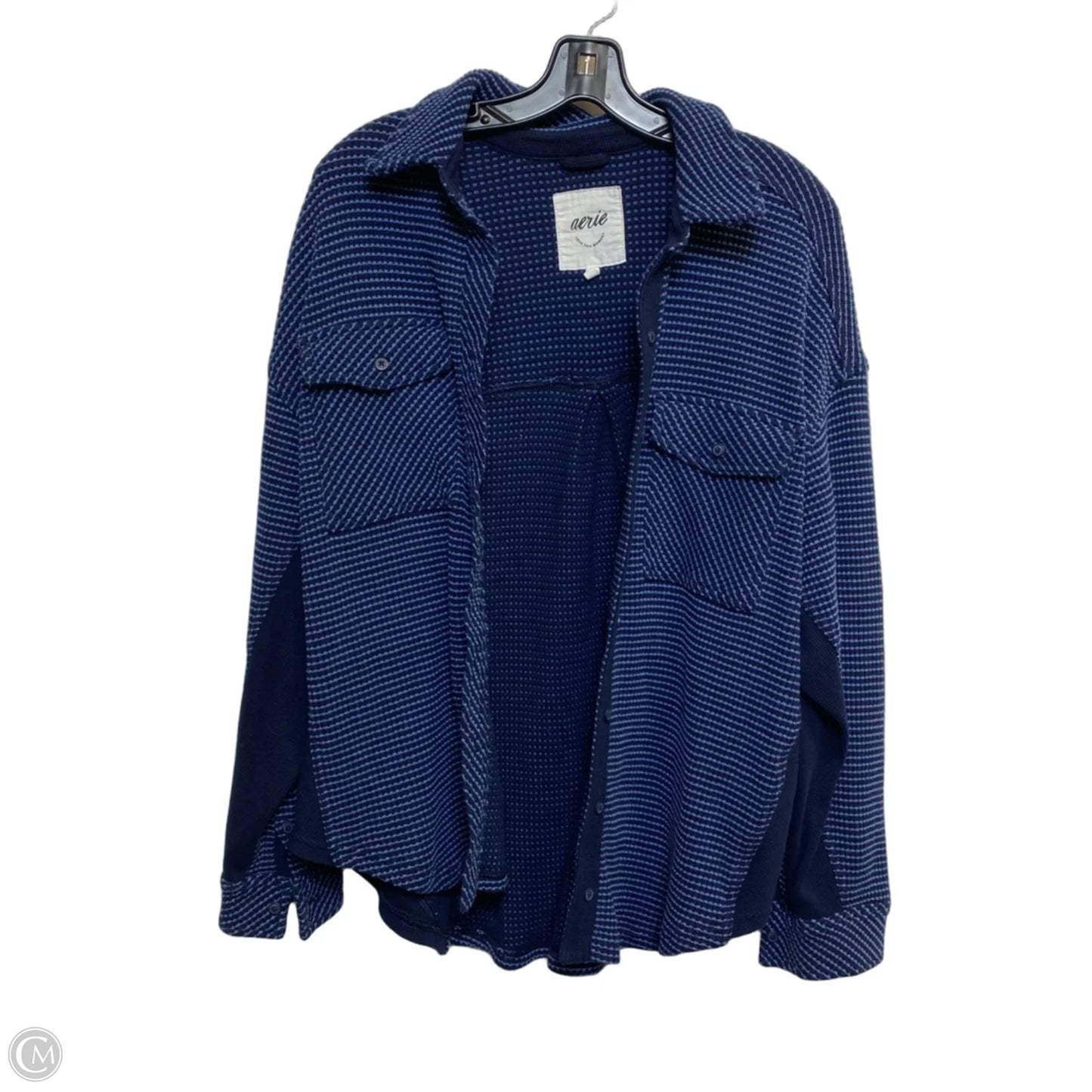 Top Long Sleeve By Aerie In Blue, Size: S