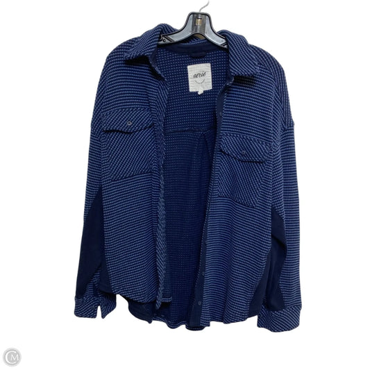 Top Long Sleeve By Aerie In Blue, Size: S
