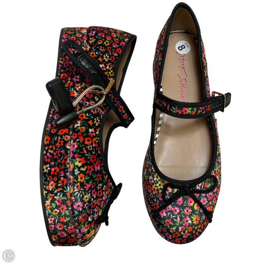 Shoes Flats By Betsey Johnson In Black & Pink, Size: 8
