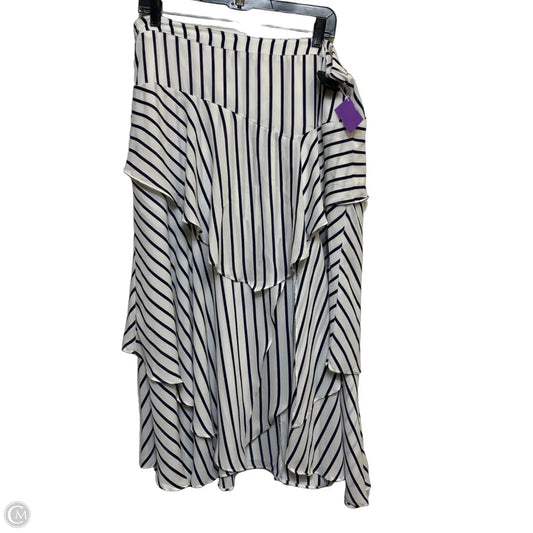 Skirt Maxi By New York And Co In Blue & White, Size: L
