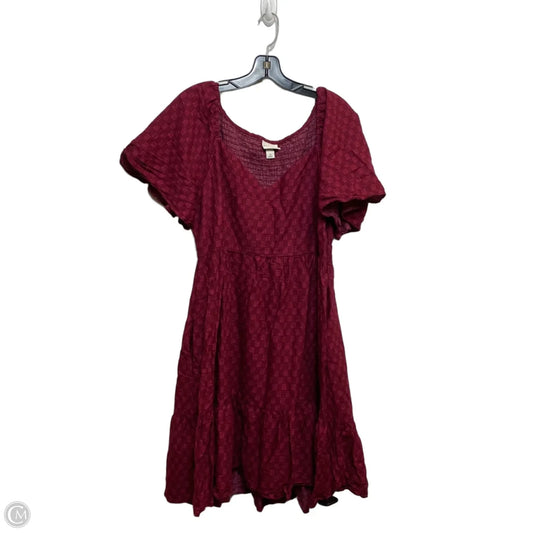 Dress Casual Short By Ava & Viv In Red, Size: 1x