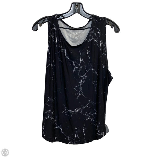 Athletic Tank Top By Buffbunny In Black & White, Size: Xl