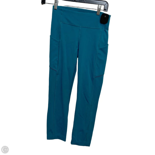 Athletic Leggings Capris By Lululemon In Teal, Size: S