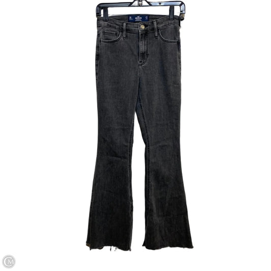 Jeans Flared By Hollister In Grey Denim, Size: 2