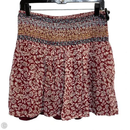 Skirt Mini & Short By Maeve In Red & White, Size: S