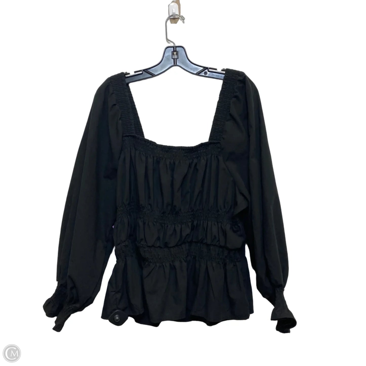 Top Long Sleeve By New Look In Black, Size: 3x